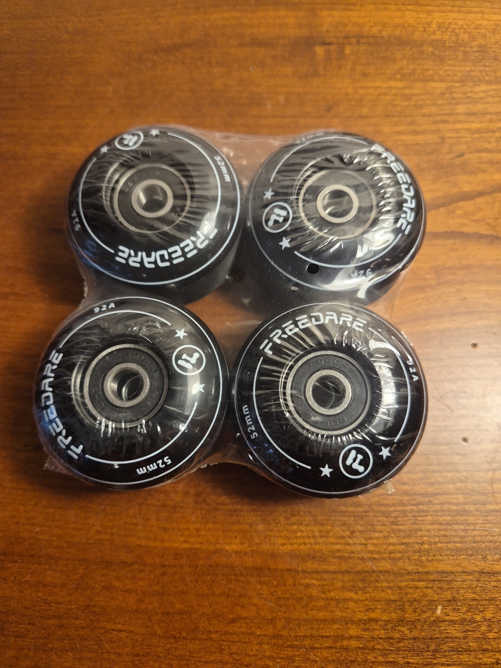 Free Dare Black Skateboard Wheels - 52mm (Set of 4)